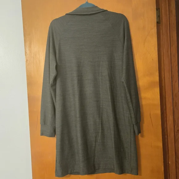 Toad & Co Intermosso Zip Gray Long Sleeve Dress Size M - Picture 2 of 5